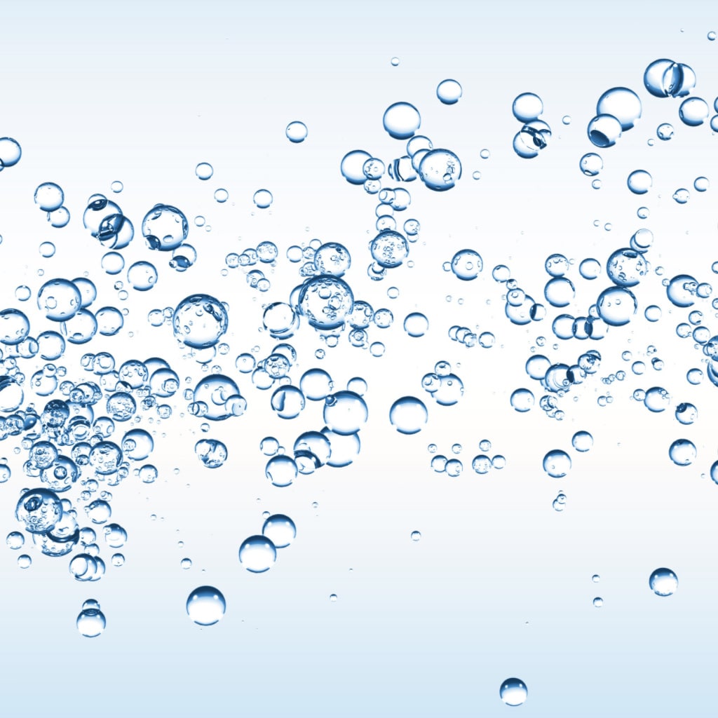 What is bubble emission testing. Illustrarion of bubbles in a white background